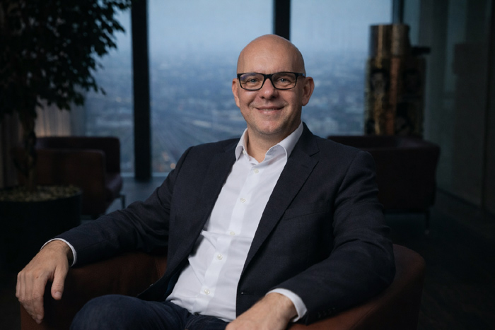 Boris Milo im Prime Tower bei der Deutsche Bank in Zürich